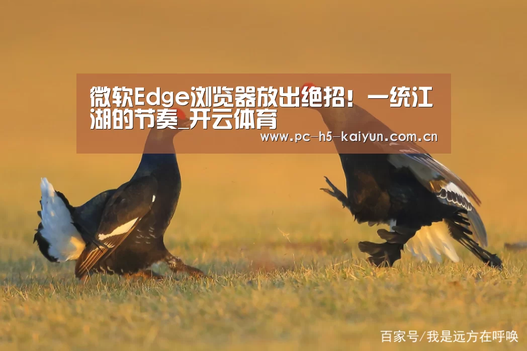 微软Edge浏览器放出绝招!一统江湖的节奏_开云体育(图1) 开云体育